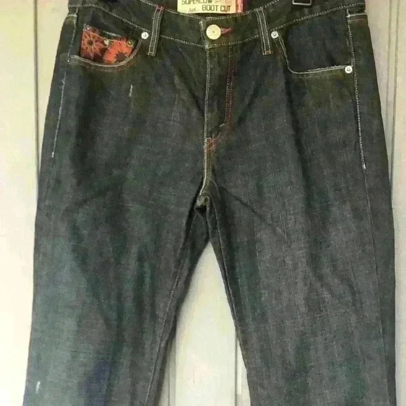 Levis 518 SuperLow Bootcut Denim Jeans Size 11 - Picture 3 of 11